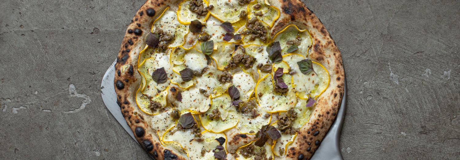 Summer Squash Pizza - Gozney recipe poster image