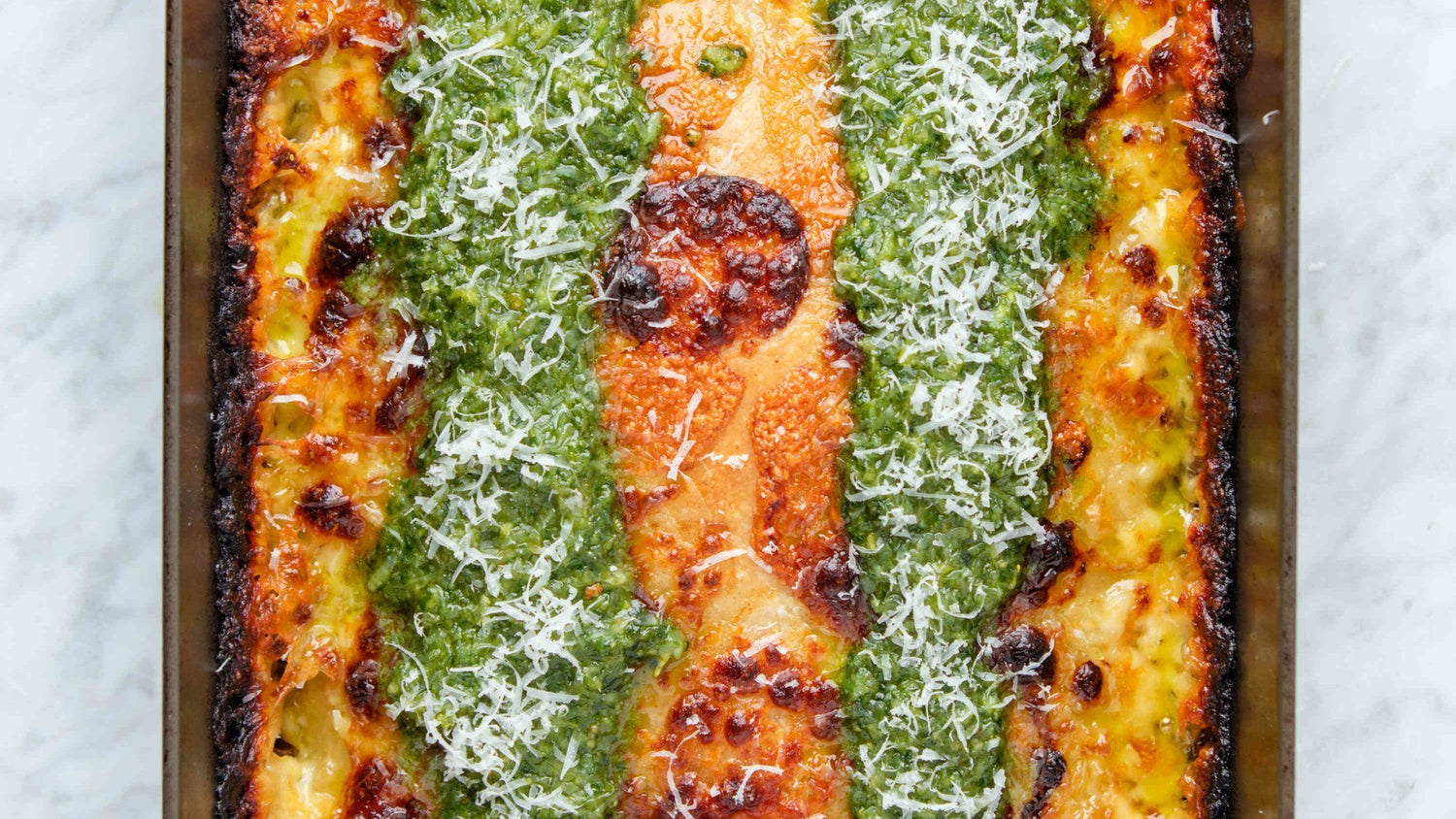 Green Top Detroit Style Pizza Recipe - Gozney recipe poster image