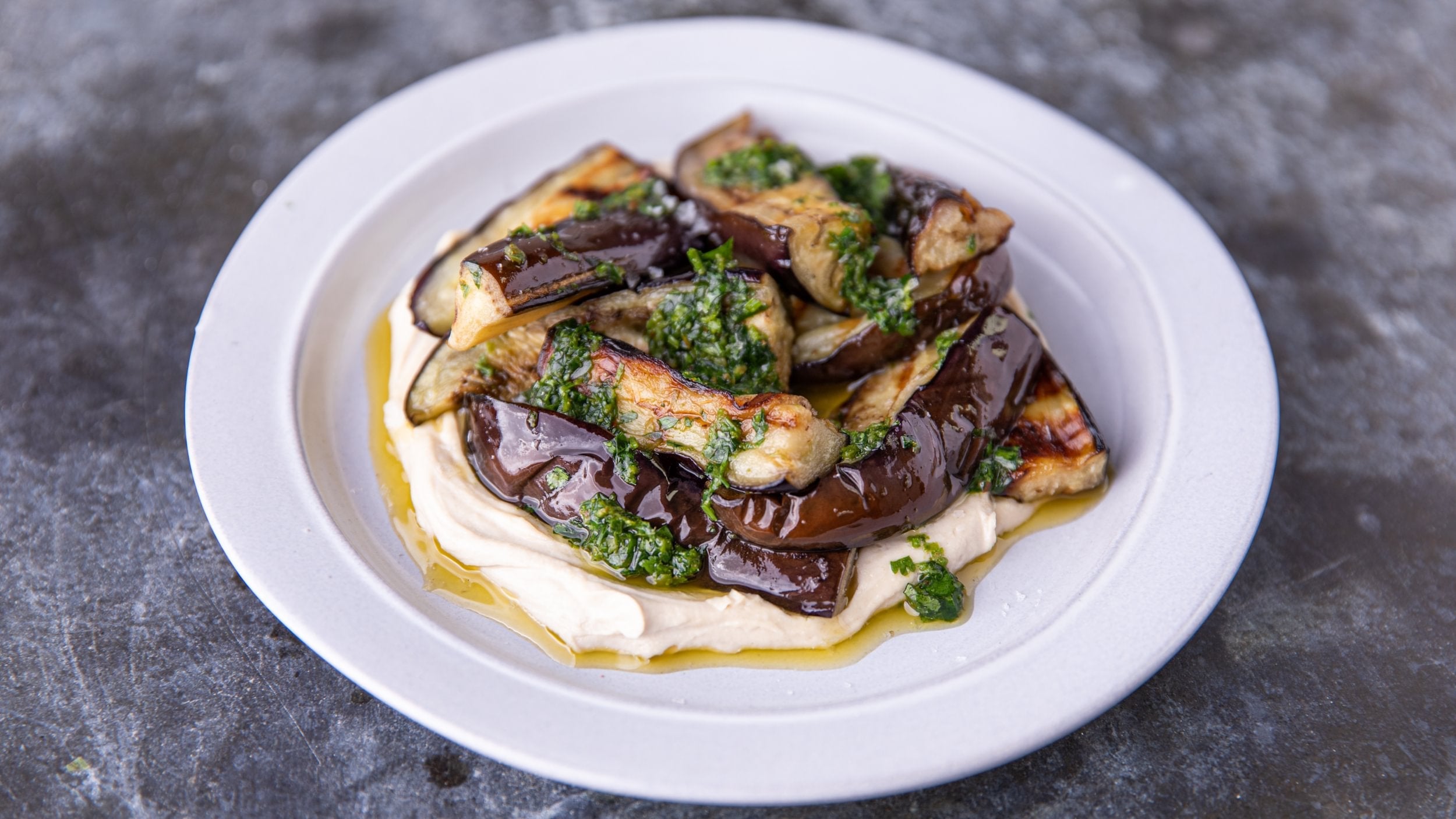 Roasted Eggplant with Tahini yoghurt
 &ndash; Gozney