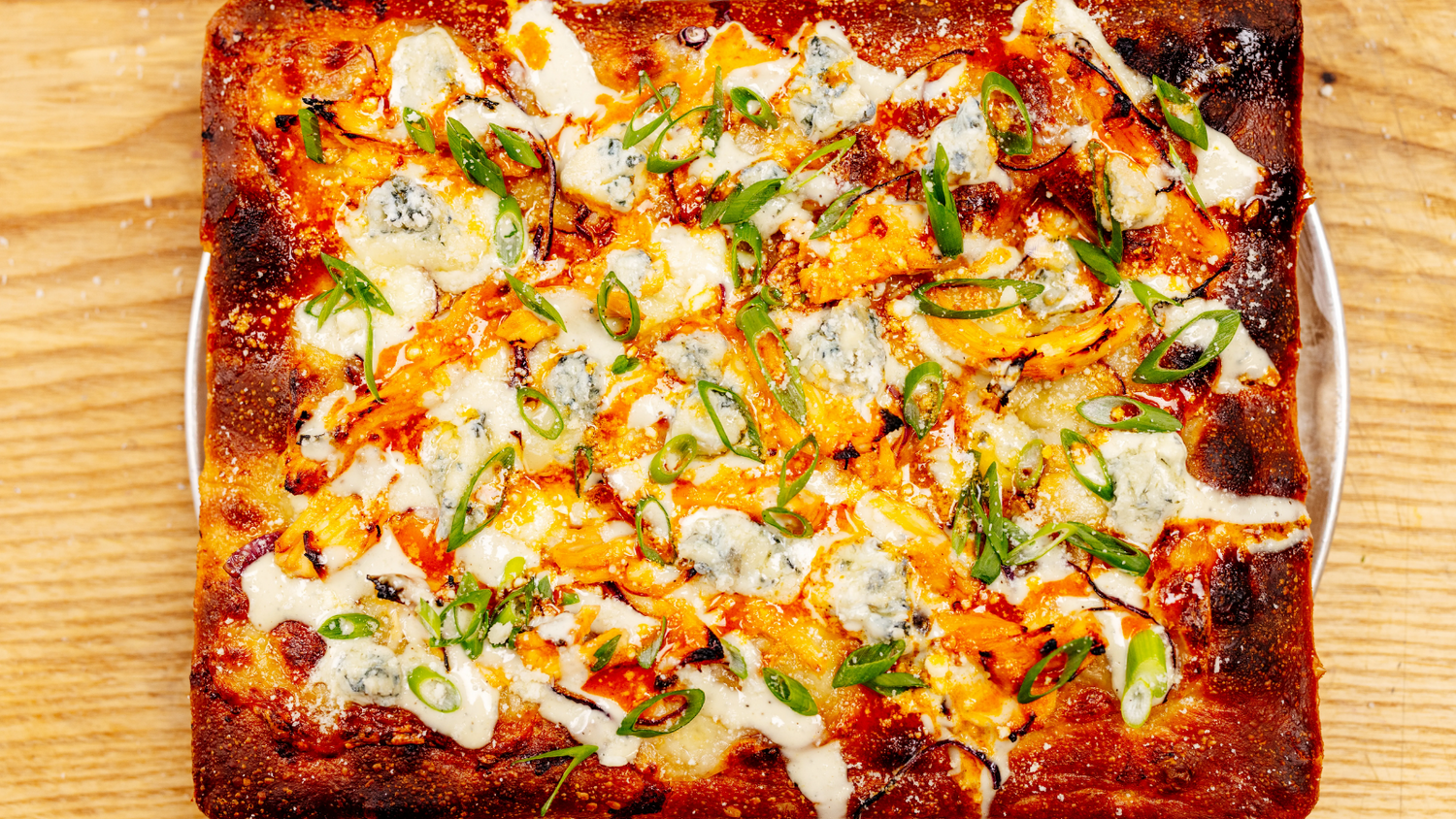 Cooked Buffalo Chicken Pizza