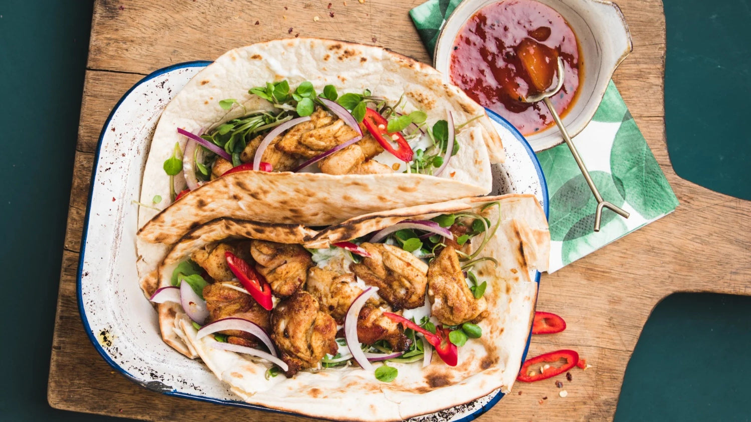 Chicken Roti Wrap recipe poster image