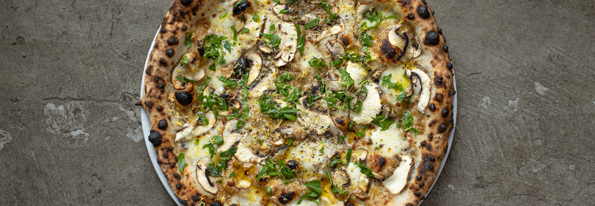 Mushroom & Onion Cream Pizza - Gozney