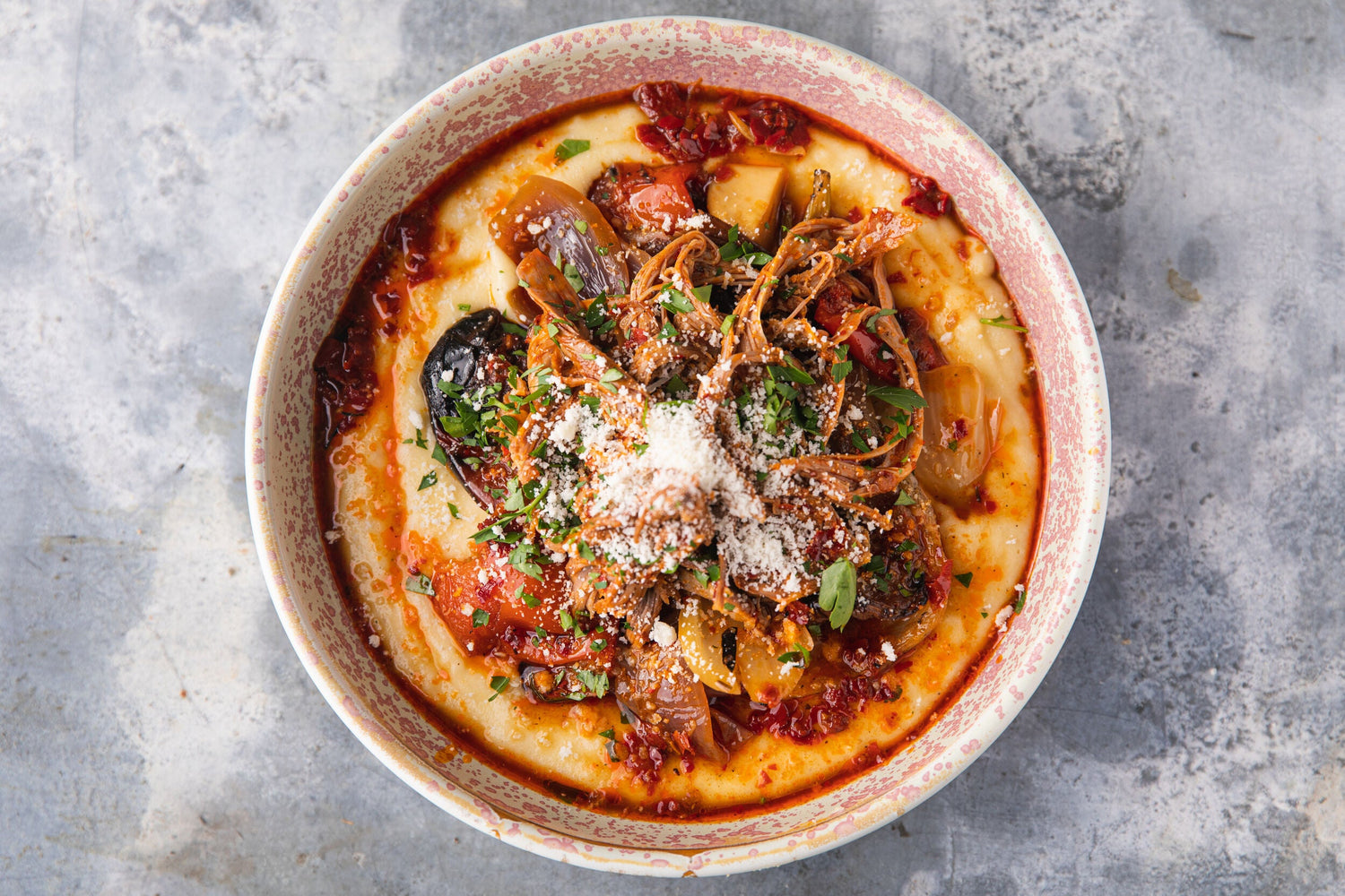 Harissa Lamb served in a bowl recipe poster image