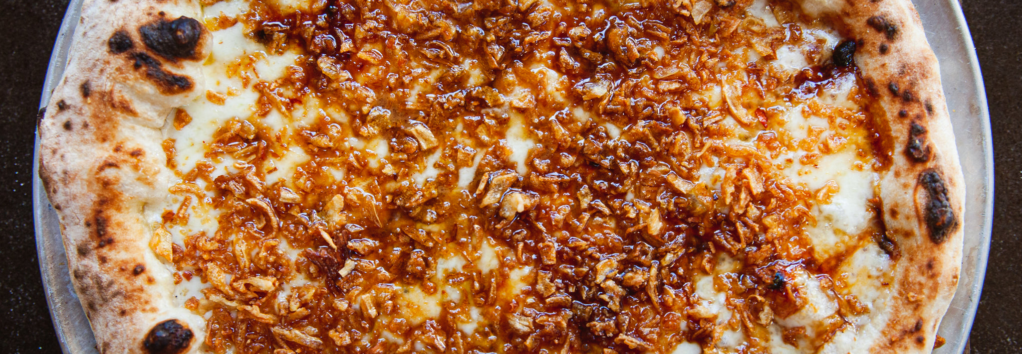 Marmite, Hot Honey & Crispy Onion Pizza - Gozney . Roccbox