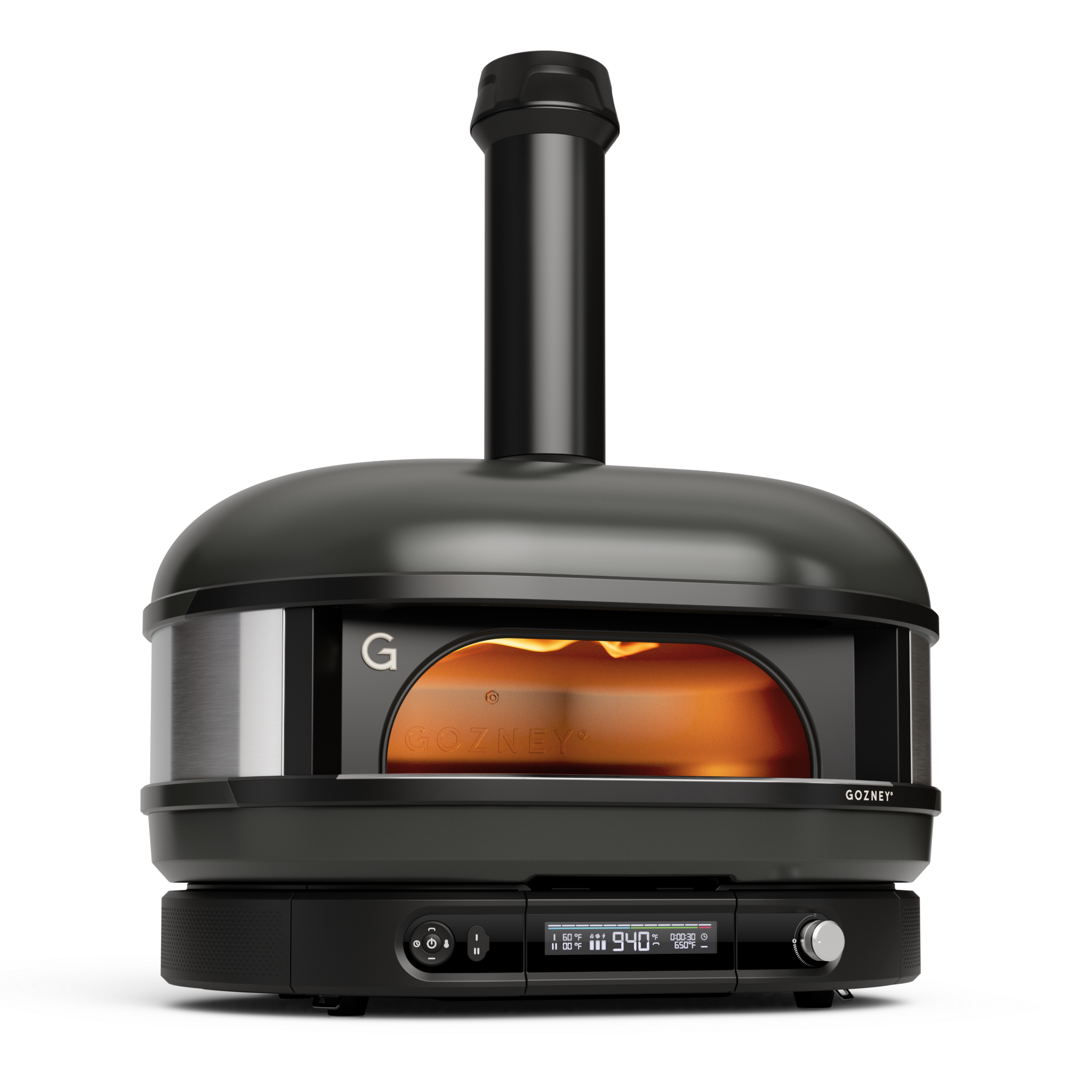 Gozney Dome Gen 2 in Off Black, showing the full outdoor oven shell and wide mouth