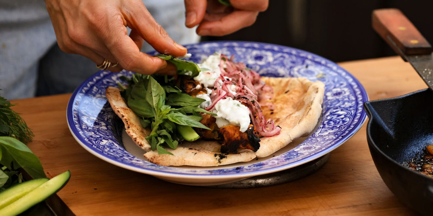 Kabob on a plate
