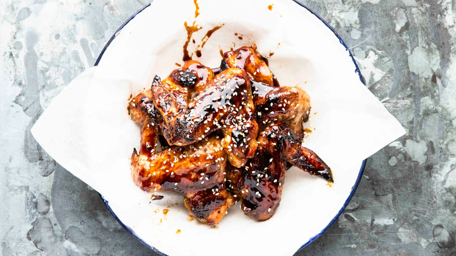 Sticky Sesame Chicken Wings recipe poster image